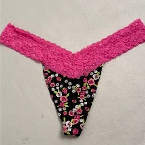 Jennifer Moore floral and lace thong panty XL